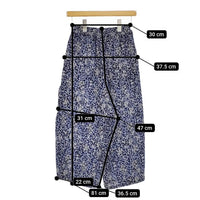 R&D.M.Co- IRISH アイリッシュ ゴムパンツ 4730 定価38500円 イージー リネン パンツ ネイビー ブルー レディース オールドマンズテーラー【中古】5-0409M∞