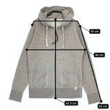 kha:ki MIL-13FCS01 コットンリサイクル裏毛 ジップアップ パーカー グレー レディース カーキ【中古】5-0712M∞