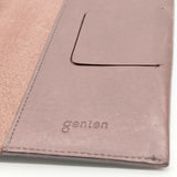genten カットワーク レザー 手帳カバー ブックカバー ダークブラウン レディース ゲンテン【中古】5-0306G∞