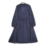 adam et Rope 総柄 ベルト付き ワンピース ネイビー レディース アダムエロペ【中古】5-0712M∞