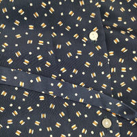 adam et Rope 総柄 ベルト付き ワンピース ネイビー レディース アダムエロペ【中古】5-0712M∞