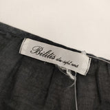 Bilitis dix-sept ans 刺繍 半袖　コットン プルオーバー ブラウス シャツ ブラック レディース ビリティス ディ セッタン【中古】5-0702S∞