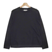 MARGARET HOWELL WOOL COTTON JERSEY 578-4269002 定価17600円 長袖Ｔシャツ カットソー 24AW ブラック マーガレットハウエル【中古】5-0107T♪