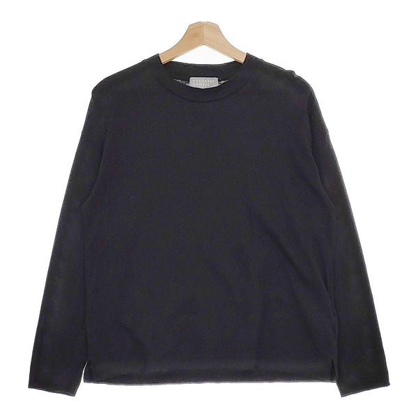 MARGARET HOWELL WOOL COTTON JERSEY 578-4269002 定価17600円 長袖Ｔシャツ カットソー 24AW ブラック マーガレットハウエル【中古】5-0107T♪