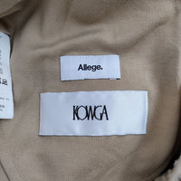 ALLEGE KOWGA サイドライン トラックパンツ パンツ ベージュ ブラウン レディース アレッジ【中古】5-0730G∞