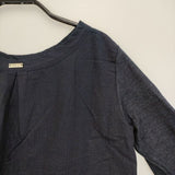 45R/45rpm インディゴ布帛×超ガーゼチュニック 定価35200円 ワンピース ネイビー レディース フォーティーファイブアールピーエム【中古】5-0712M∞