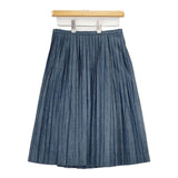 45R/45rpm モンプチデニムプリーツスカート 定価36300円 スカート ブルー レディース フォーティーファイブアールピーエム【中古】5-0712M∞