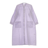 RP WORKS 山川涼子さん 三重 伊勢木綿 ギンガムチェック コットン ワンピース パープル ホワイト レディース【中古】5-0501M∞