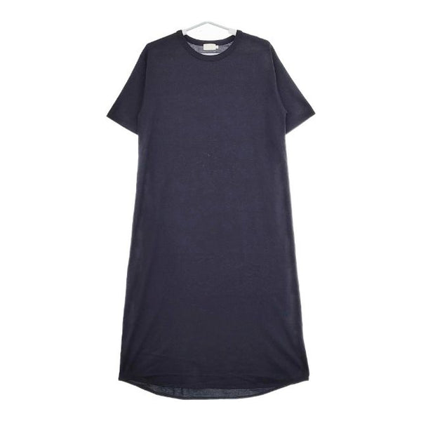 handvaerk Tシャツワンピース 半袖 コットン ワンピース ネイビー レディース ハンドバーク【中古】5-0702S∞