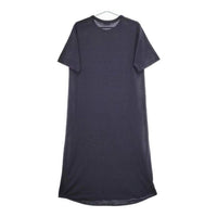 handvaerk Tシャツワンピース 半袖 コットン ワンピース ネイビー レディース ハンドバーク【中古】5-0702S∞