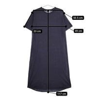 handvaerk Tシャツワンピース 半袖 コットン ワンピース ネイビー レディース ハンドバーク【中古】5-0702S∞
