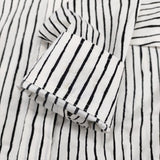 marimekko AITA POPLIN REETTA DRESS ストライプ シャツワンピ サイズ34 ワンピース ホワイト ブラック レディース マリメッコ【中古】5-0411M♪