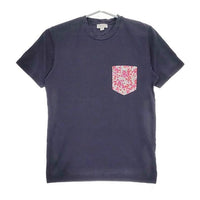 SUNSPEL リバティ ポケット付 半袖Ｔシャツ カットソー ネイビー レディース サンスペル【中古】5-0702S∞
