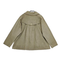 tumugu TB16132 コットンリネン ショートコート ジャケット カーキ レディース ツムグ【中古】5-0712M∞
