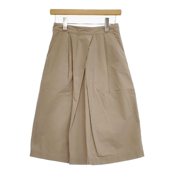 MHL. 595-7132550 DENSE COTTON POPLIN コットン ロングスカート ベージュ レディース エムエイチエル【中古】5-0403M∞