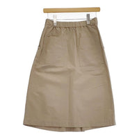 MHL. 595-7132550 DENSE COTTON POPLIN コットン ロングスカート ベージュ レディース エムエイチエル【中古】5-0403M∞