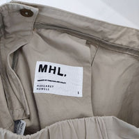 MHL. 595-7132550 DENSE COTTON POPLIN コットン ロングスカート ベージュ レディース エムエイチエル【中古】5-0403M∞