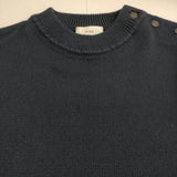HYKE BELL SLEEVE SWEATER サイドボタン セーター ニット ネイビー レディース ハイク【中古】5-0730M∞