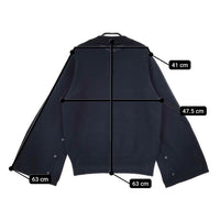 HYKE BELL SLEEVE SWEATER サイドボタン セーター ニット ネイビー レディース ハイク【中古】5-0730M∞