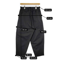 NO CONTROL AIR ドライチノクロス9分丈テーパードパンツ NC1002PF 定価24750円 イージー パンツ ブラック レディース ノーコントロールエアー【中古】5-0730G∞