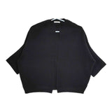 bul bul クルーネック コットン ボタンレス 羽織 カーディガン ブラック レディース バルバル【中古】5-0702M∞