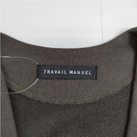 TRAVAIL MANUEL スウェット ガウンコート 羽織 ロング カーディガン チャコールグレー レディース トラバイユマニュアル【中古】5-0730M∞