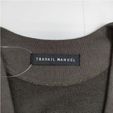 TRAVAIL MANUEL スウェット ガウンコート 羽織 ロング カーディガン チャコールグレー レディース トラバイユマニュアル【中古】5-0730M∞