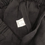 vie evam eva サイドタック side tuck sarrouel pants 定価20900円 V201T903 リネン サルエルパンツ ブラック レディース ヴィー エヴァムエヴァ【中古】5-0409M∞