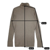 INED cuooタートルネック リブ セーター ニット グレー レディース イネド【中古】5-0730M∞