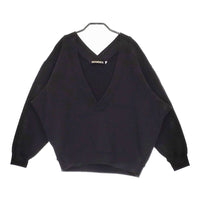 HAVERSACK 312200 V-NECK SWEAT 定価17600円 裏起毛 Vネックステッチプルオーバー スウェット ブラック レディース ハバーサック【中古】5-0128T♪