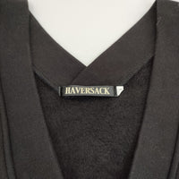 HAVERSACK 312200 V-NECK SWEAT 定価17600円 裏起毛 Vネックステッチプルオーバー スウェット ブラック レディース ハバーサック【中古】5-0128T♪