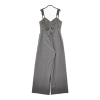 Ameri VINTAGE MEDI CORD SUSPENDER WIDE PANTS 定価19250円 ストライプ サロペット 22SS グレー レディース アメリヴィンテージ【中古】5-0513M♪