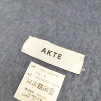 AKTE アクテ 無地 ストール フリンジ マフラー ブルーグレー レディース【中古】5-0115T◎