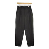 Ameri VINTAGE 02320820070 EMBELLISH TAPERED PANTS タック 異素材 パンツ ブラック レディース アメリヴィンテージ【中古】5-0728M△