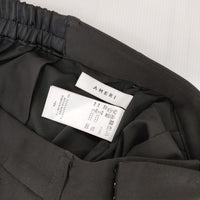 Ameri VINTAGE 02320820070 EMBELLISH TAPERED PANTS タック 異素材 パンツ ブラック レディース アメリヴィンテージ【中古】5-0728M△