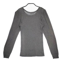45R/45rpm コットン 長袖Ｔシャツ カットソー ロンＴ グレー レディース フォーティーファイブアールピーエム【中古】5-0403M∞