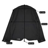 Labo ratory リネンコットン 日本製 サイズF ノーカラージャケット ブラック レディース ラボレイトリー【中古】5-0728M△