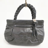 Furla レザーハンドバッグ ハンドバッグ ブラック レディース フルラ【中古】5-0804G◎