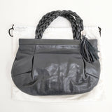 Furla レザーハンドバッグ ハンドバッグ ブラック レディース フルラ【中古】5-0804G◎