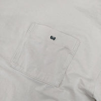 mina perhonen curt va8138 コットン ワンポイント刺繍 ポケット 長袖Ｔシャツ カットソー ロンＴ ライトグレー レディース ミナペルホネン【中古】5-0728M△