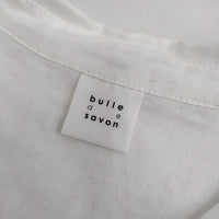 bulle de savon リネン 半袖 ブラウス シャツ ホワイト レディース ビュルデサボン【中古】5-0702S∞