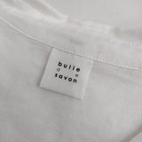 bulle de savon リネン 半袖 ブラウス シャツ ホワイト レディース ビュルデサボン【中古】5-0702S∞