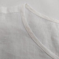 chambre de charme リネン　ピンタック  ブラウス シャツ ホワイト レディース シャンブルドゥシャーム【中古】5-0702S∞