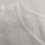 chambre de charme リネン　ピンタック  ブラウス シャツ ホワイト レディース シャンブルドゥシャーム【中古】5-0702S∞