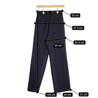 ROKU 6 BEAUTY&YOUTH POLYESTER RAYON BOOTCUT PANTS 定価19800円 8614-202-0469 パンツ ネイビー レディース ロクビューティアンドユース【中古】5-0206G△