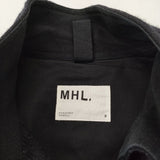 MHL. PROOFED HEAVY WOOL 595-0210504 サイズ2 スタンドカラー ダッフルコート ブラック レディース エムエイチエル【中古】5-0110A♪