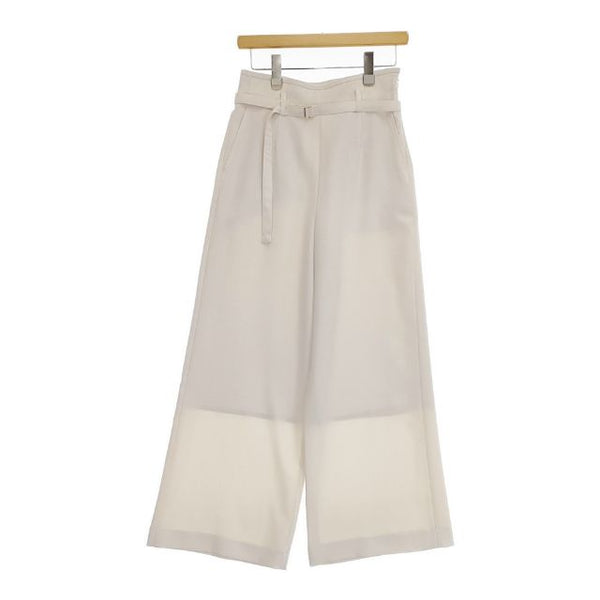 Spick and Span Noble ナローベルテッドワイドパンツ パンツ アイボリー レディース スピック＆スパン ノーブル【中古】5-0403M∞