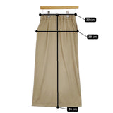 green label relaxing FFC ベアテレコ スリット 3624-225-2069 ロングスカート ベージュ レディース グリーンレーベルリラクシング【中古】5-0215M△