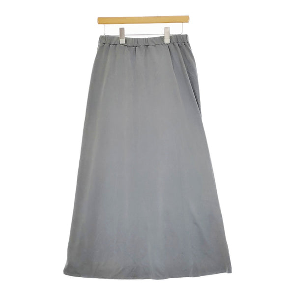 BATONER BEMBERG SKIRT BN-22SL-037 定価19800円 キュプラ混 ロングスカート グレー レディース バトナー【中古】5-0215M△