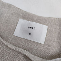 prit 製品洗い リネンノースリーブ ワンピース ベージュ レディース プリット【中古】5-0702S∞